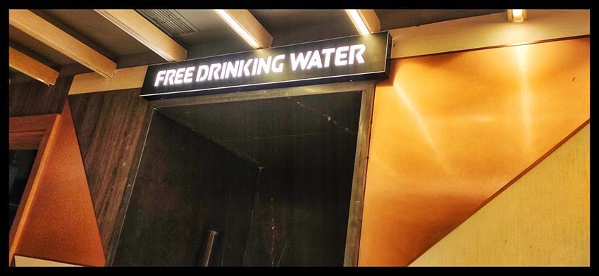 Free drinking water available