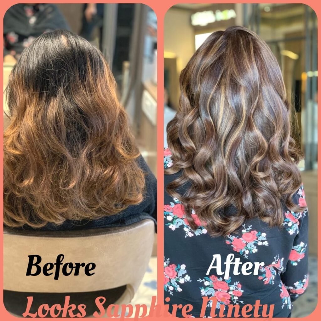 Before & After hair look